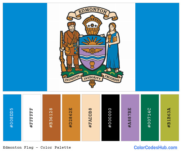 Edmonton flag color palette