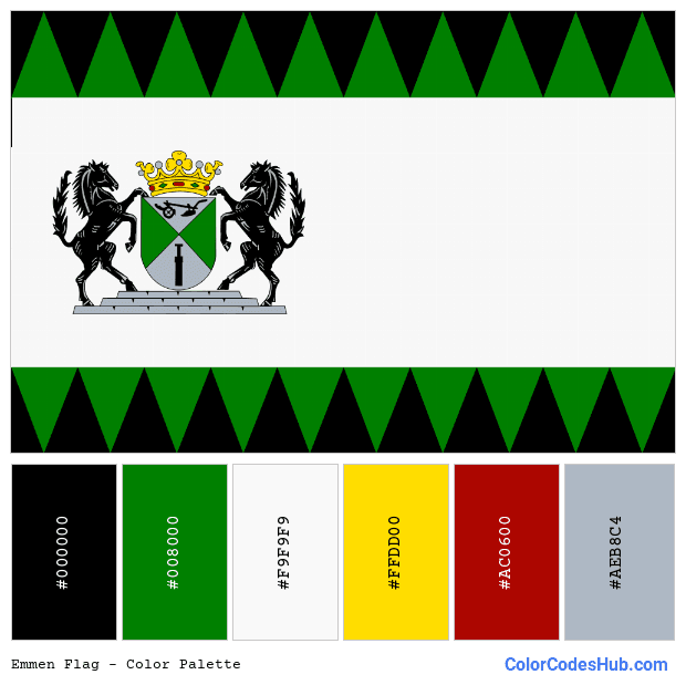 Emmen flag color palette