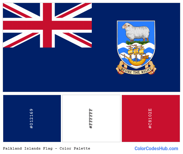 Falkland Islands flag color palette