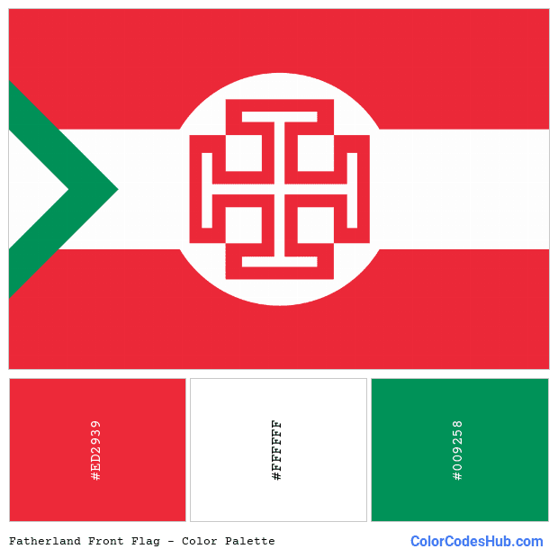 Fatherland Front flag color palette
