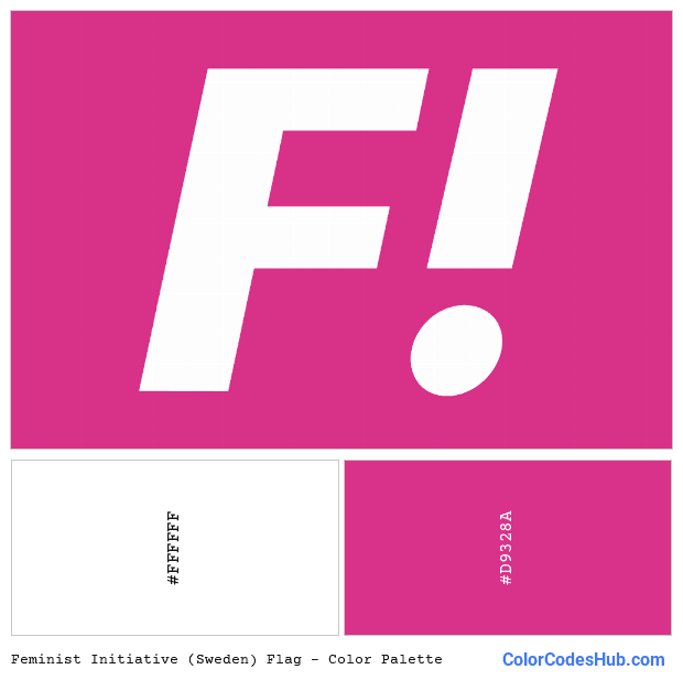 Feminist Initiative (Sweden) flag color palette