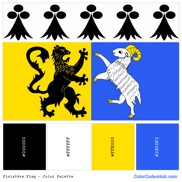 Finistère flag color palette