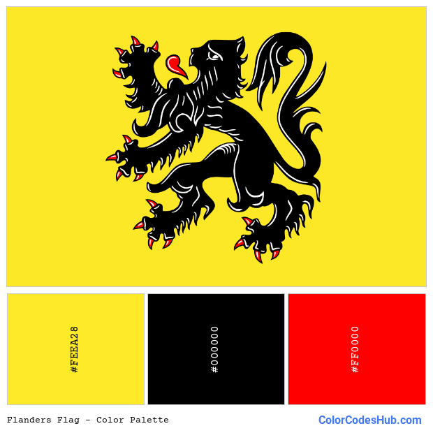 Flanders flag color palette