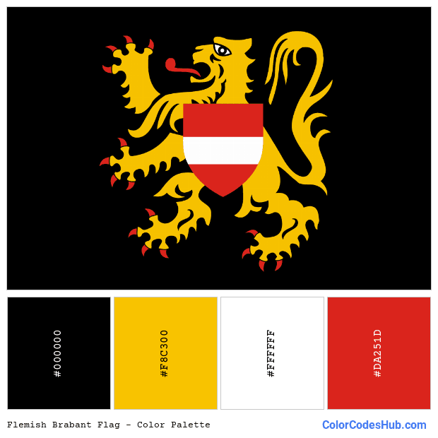 Flemish Brabant flag color palette