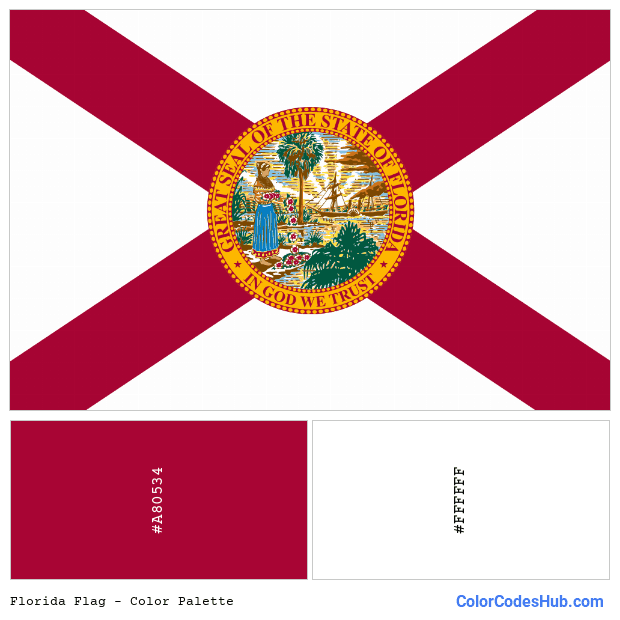 Florida flag color palette