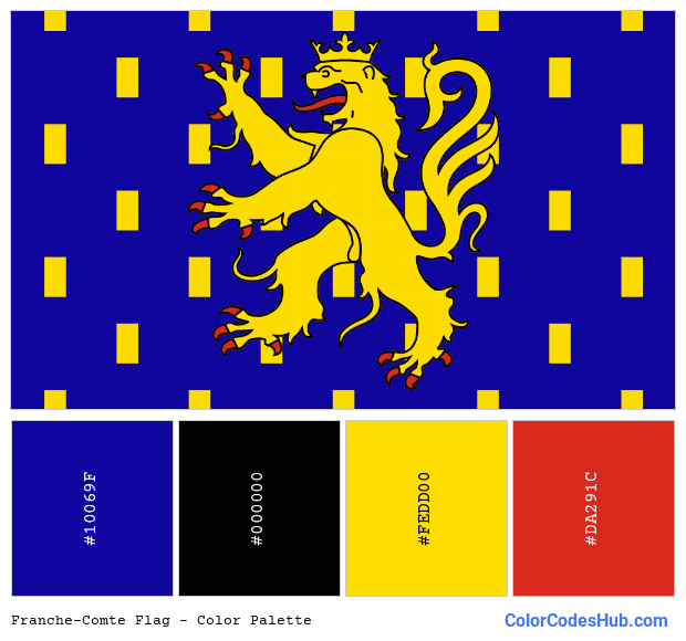 Franche-Comte flag color palette