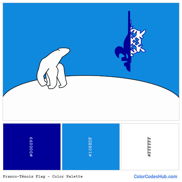 Franco-Ténois flag color palette