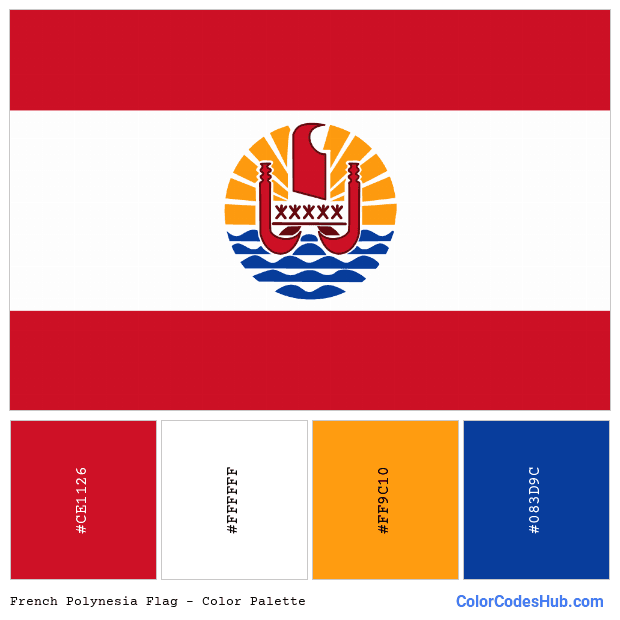 French Polynesia flag color palette