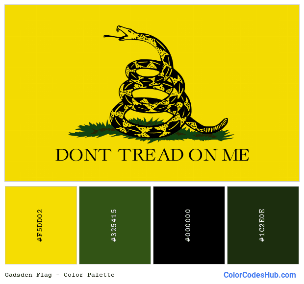 Gadsden flag color palette