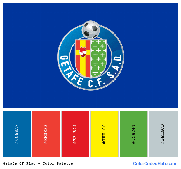 Getafe CF flag color palette
