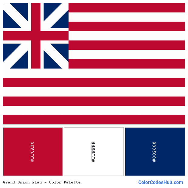 Grand Union flag color palette