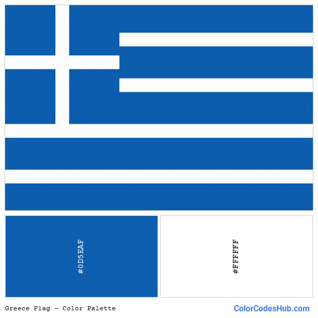 Greece flag color palette