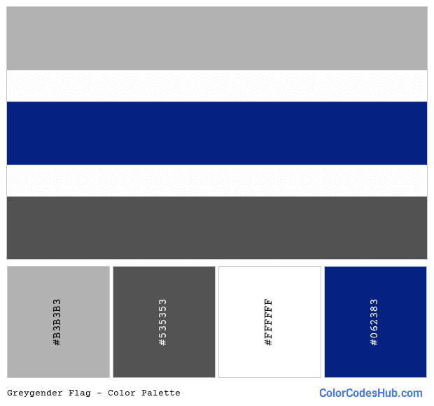 Greygender flag color palette
