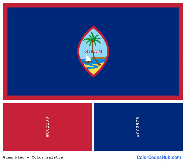 Guam flag color palette