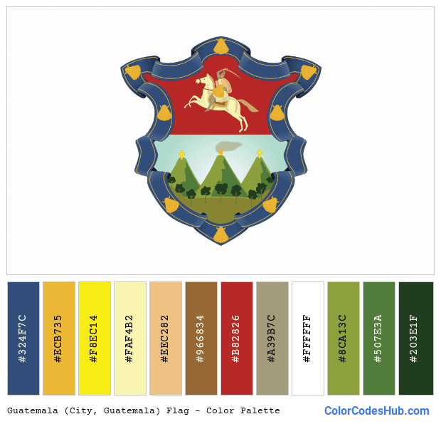 Guatemala (City, Guatemala) flag color palette