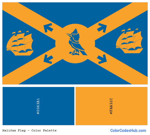 Halifax flag color palette