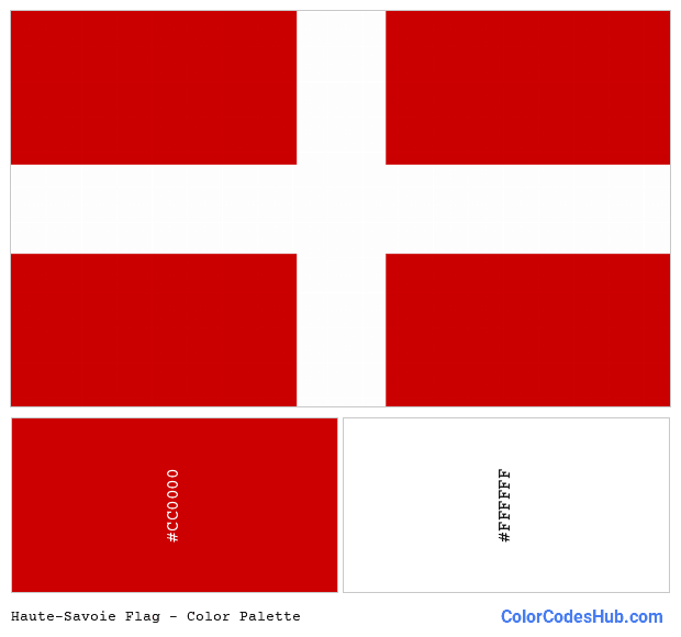 Haute-Savoie flag color palette