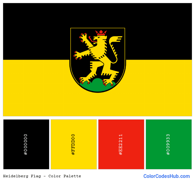 Heidelberg flag color palette