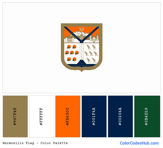 Hermosillo flag color palette