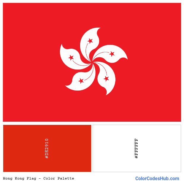 Hong Kong flag color palette
