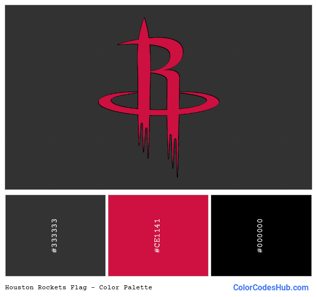 Houston Rockets flag color palette