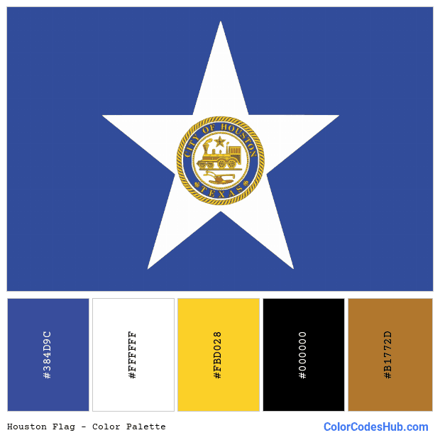 Houston flag color palette