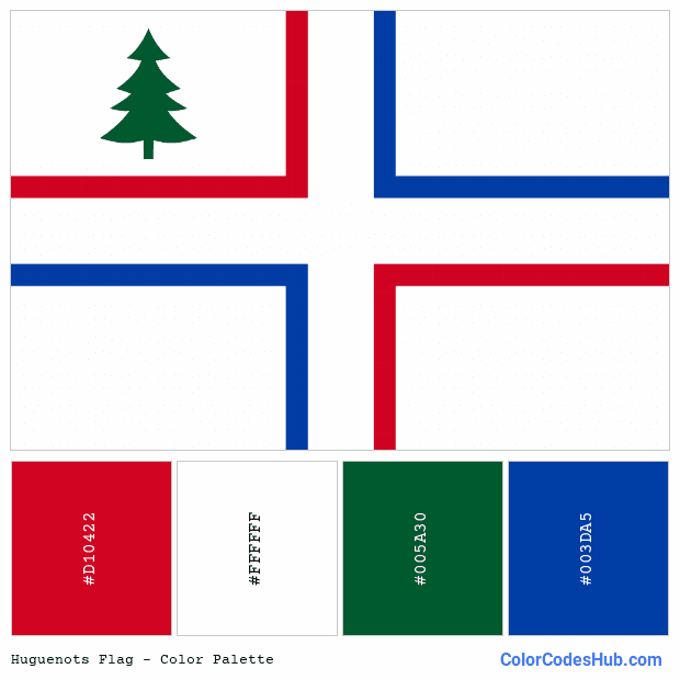 Huguenots flag color palette