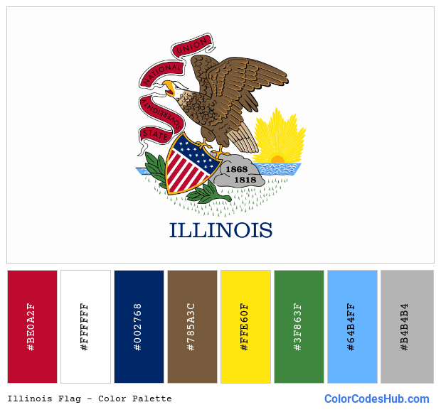 Illinois flag color palette
