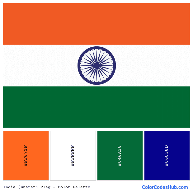 India (Bharat) flag color palette