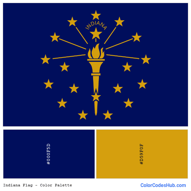 Indiana flag color palette