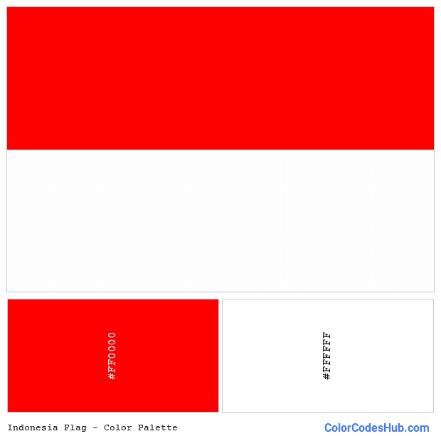 Indonesia flag color palette