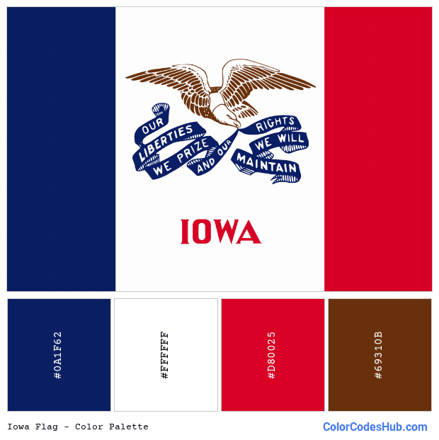 Iowa flag color palette
