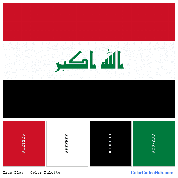 Iraq flag color palette