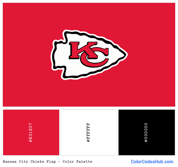 Kansas City Chiefs flag color palette