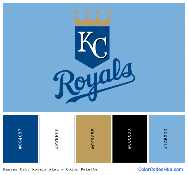 Kansas City Royals flag color palette