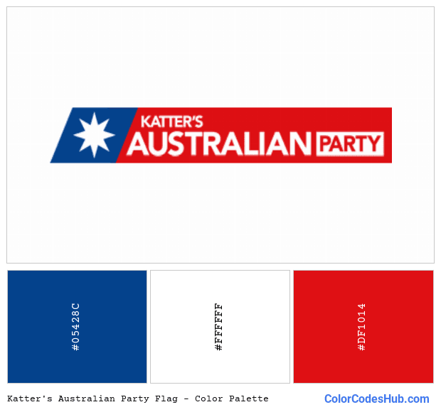 Katter’s Australian Party flag color palette