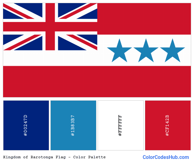 Kingdom of Rarotonga flag color palette