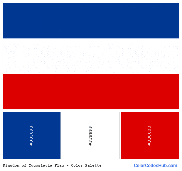 Kingdom of Yugoslavia flag color palette