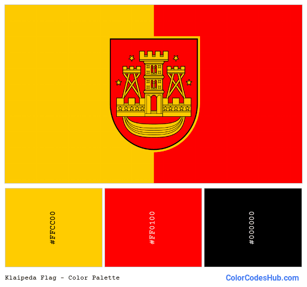 Klaipeda flag color palette