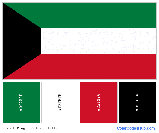 Kuwait flag color palette