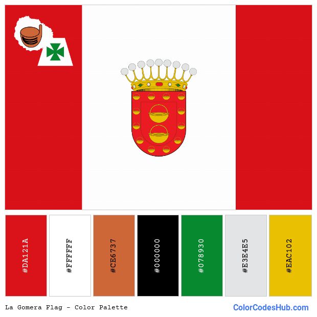 La Gomera flag color palette
