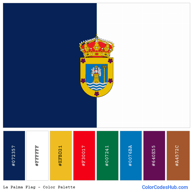 La Palma flag color palette