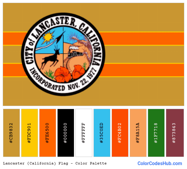 Lancaster (California) flag color palette