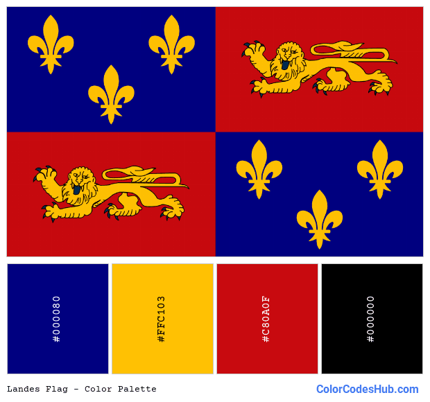 Landes flag color palette
