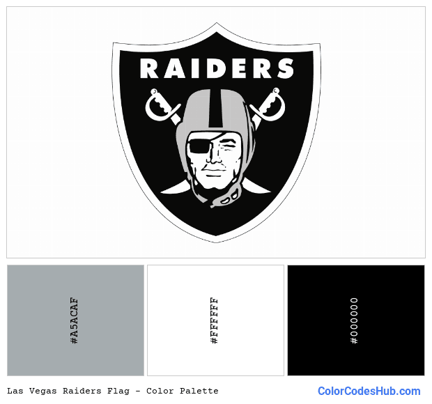 Las Vegas Raiders flag color palette