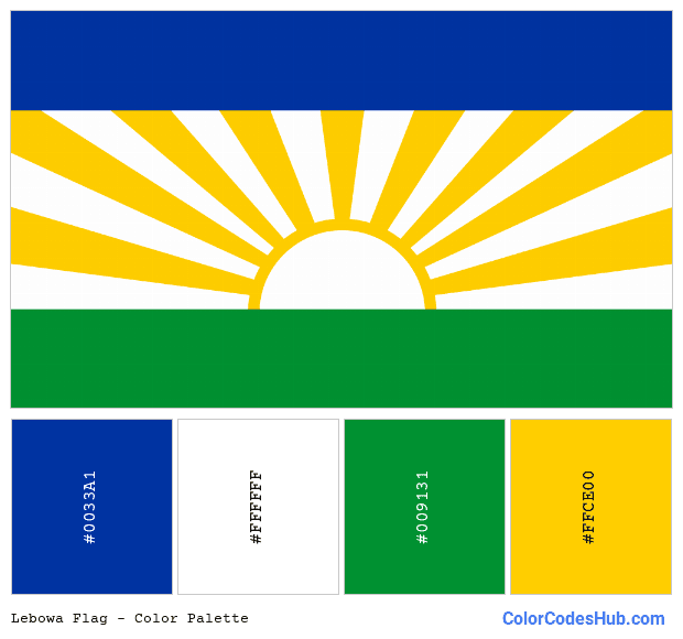Lebowa flag color palette