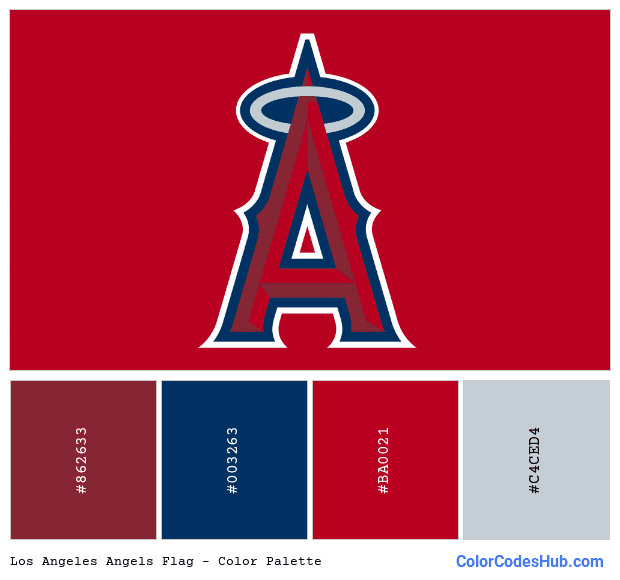 Los Angeles Angels flag color palette