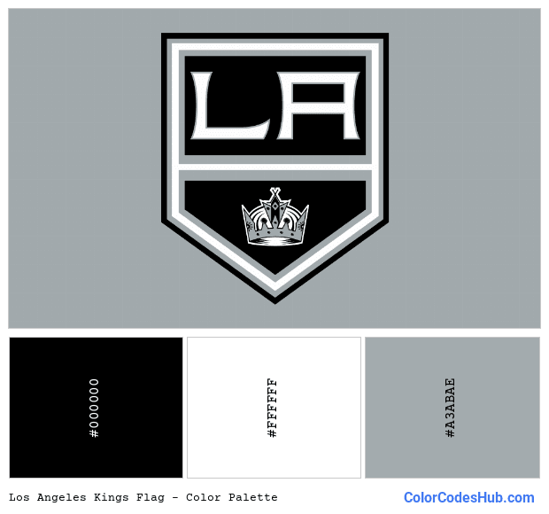 Los Angeles Kings flag color palette