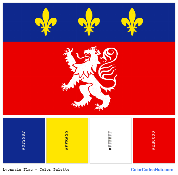 Lyonnais flag color palette