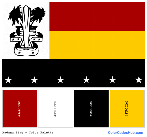 Madang flag color palette